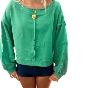 Green Oversized Sweatshirt